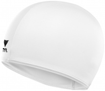 Шапочка для плавания тканевая TYR Lycra Fiber White купить в Минске.