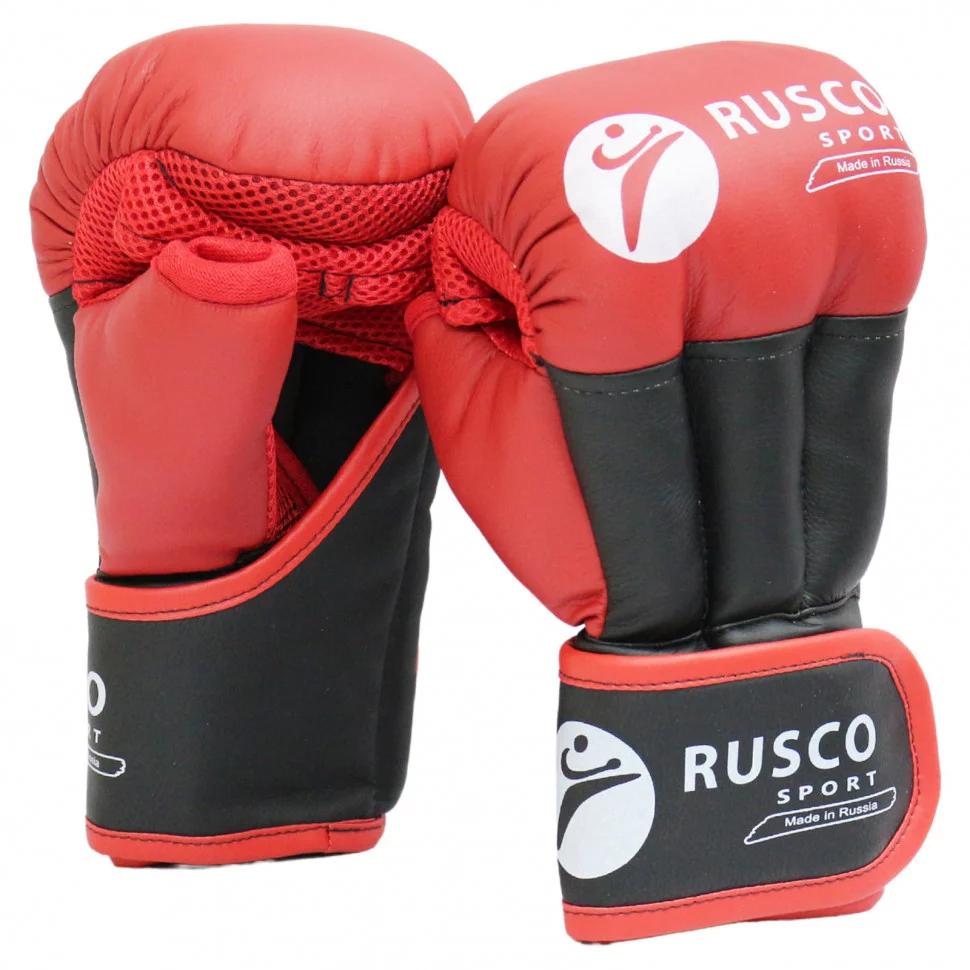 Перчатки RUSCO SPORT для Рукопашного боя Классик красные купить в Минске.