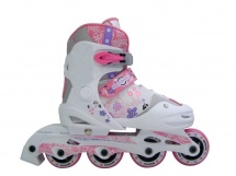 Ролики  с регулировкой размера, розовые, для девочек PW-121 G купить в Минске.