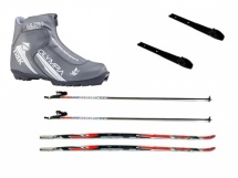 Лыжный комплект женский STC с креплением NNN, палками и ботинками Olympia купить в Минске.