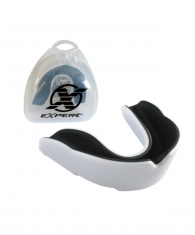 Капа Fight Expert - Karate MGX-003 bw, с футляром, белый/черный купить в Минске.