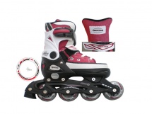 Ролики  раздвижные "кеды" PW-126-B26 бордовые купить в Минске.