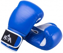 Боксерские перчатки KSA Wolf Blue Кожа (8, 10, 12, 14 oz) купить в Минске.