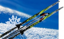 Лыжный комплект STC с креплением NN-75 и палками купить в Минске. Лыжный комплект STC с креплением NN-75 и палками купить в Минске.