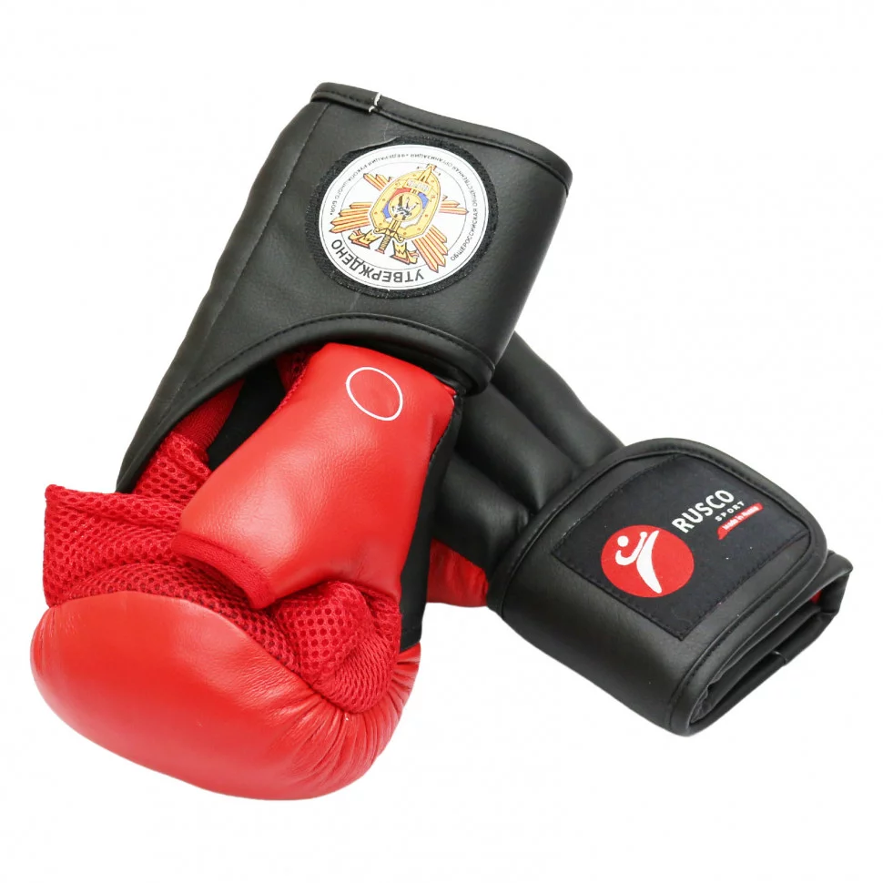 Перчатки RUSCO SPORT для Рукопашного боя PRO красные купить в Минске.