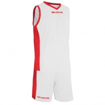 Баскетбольная форма Givova POWER KITB05 (Белый/Красный) купить в Минске.