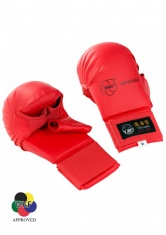 Перчатки для карате TOKAIDO WKF Approved Красные (с пальцем) купить в Минске.