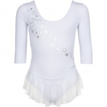 Боди гимнастическое для девочек белый  JGTG01-00 купить в Минске. Боди гимнастическое для девочек белый  JGTG01-00 купить в Минске.