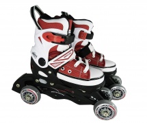 Ролики  раздвижные "кеды-квады" PW-126B-26 бордовые купить в Минске.