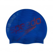 Шапочка для плавания силиконовая Speedo Slogan Print Cap Blue/Red купить в Минске.