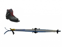 Лыжный комплект Телеханы с креплением NN-75, палками и ботинками купить в Минске. Лыжный комплект Телеханы с креплением NN-75, палками и ботинками купить в Минске.